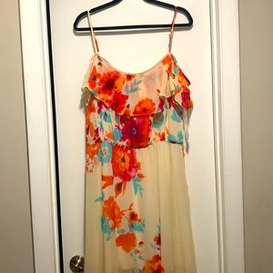 Floral spring spaghetti strap dress